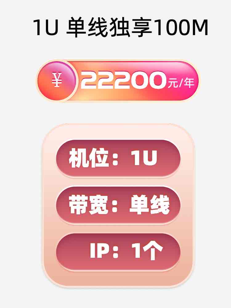 吉林单线100M服务器托管价格